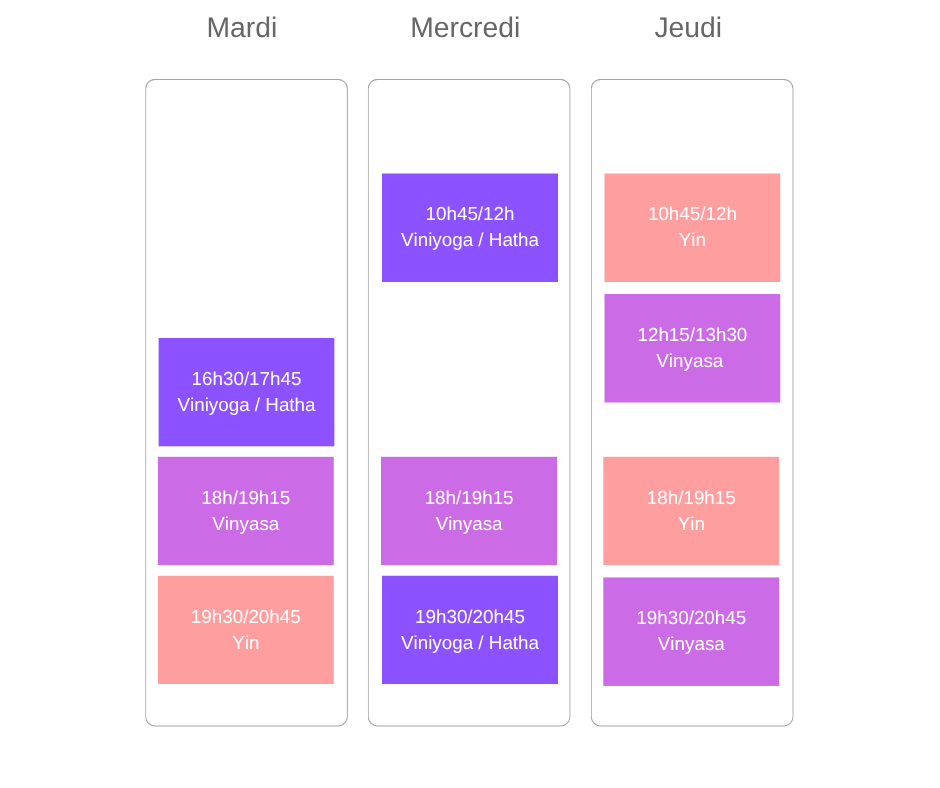 planning yoga st brévin